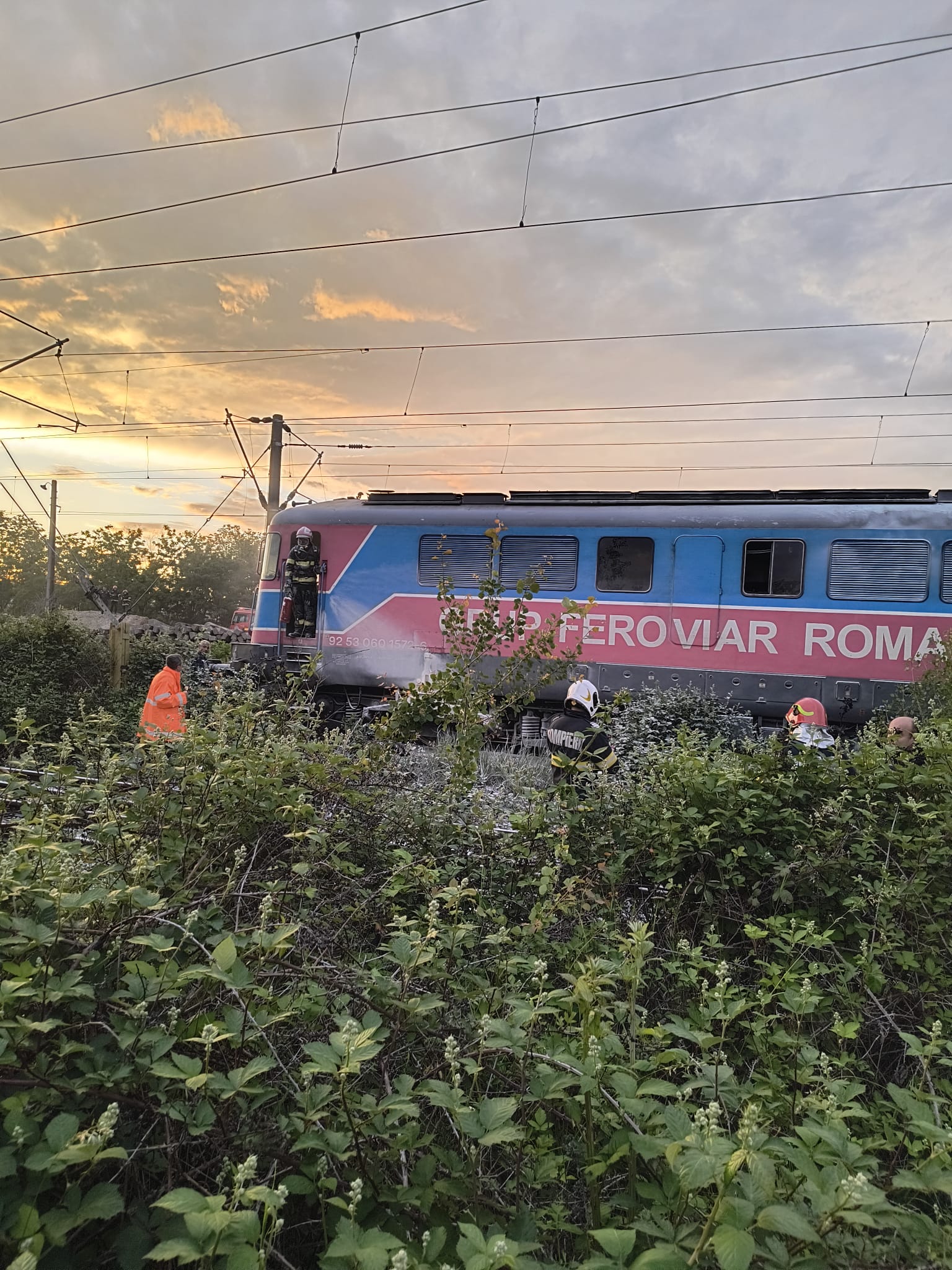 incendiu locomotivă